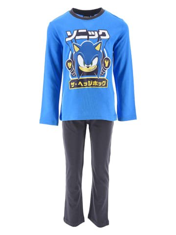 Sonic Pyjama "Sonic" in Blau/ Dunkelblau