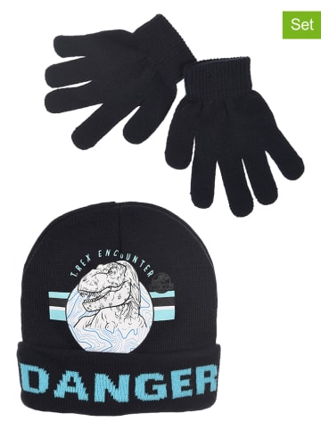Jurassic World 2tlg. Winteraccessoires-Set "Jurassic World" in Dunkelblau