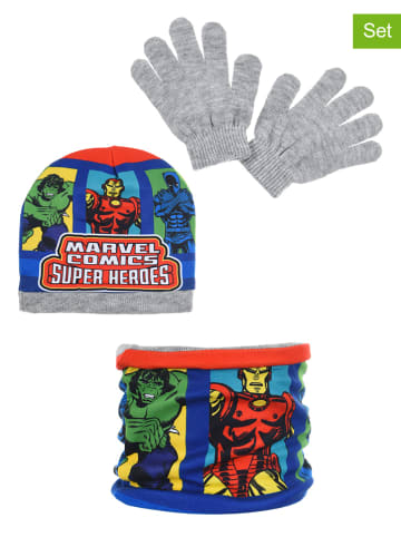 Avengers 3tlg. Winteraccessoires-Set "Avengers" in Grau/Bunt