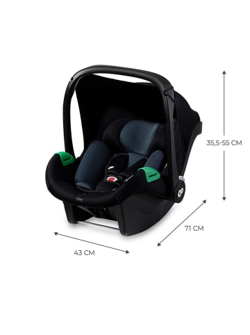 Kinderkraft Kindersitz "Mink Pro i-Size" mit Basisstation in Schwarz - Gruppe 0+