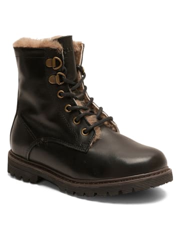 bisgaard Leder-Winterboots in Schwarz