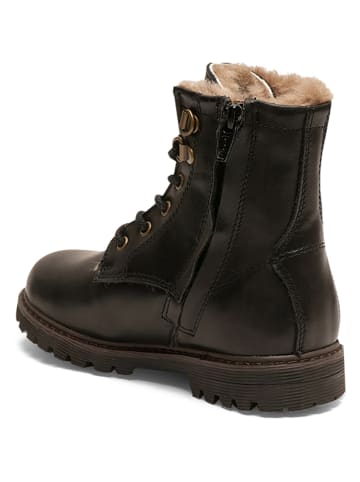 bisgaard Leder-Winterboots in Schwarz