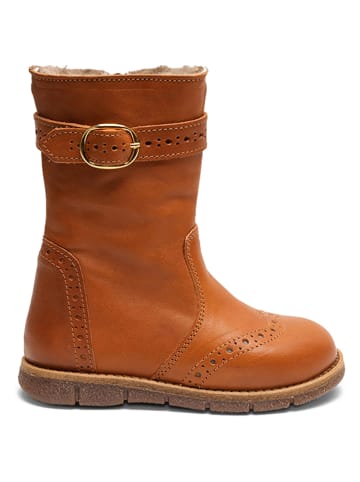 bisgaard Skórzane botki zimowe w kolorze jasnobrązowym