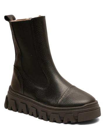 bisgaard Leder-Boots in Schwarz