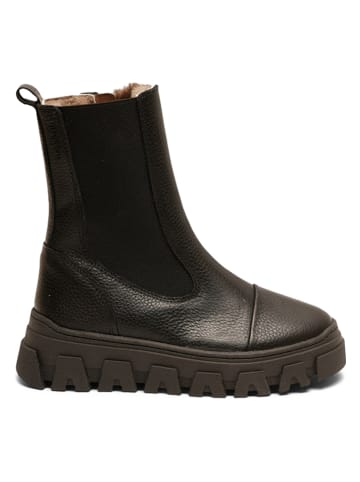 bisgaard Leder-Boots in Schwarz