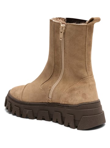 bisgaard Leder-Boots in Beige