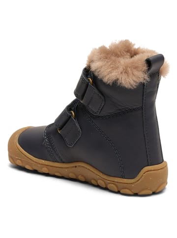 bisgaard Leder-Winterboots in Dunkelblau