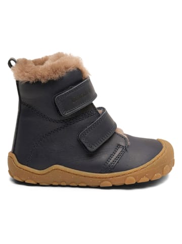 bisgaard Leder-Winterboots in Dunkelblau