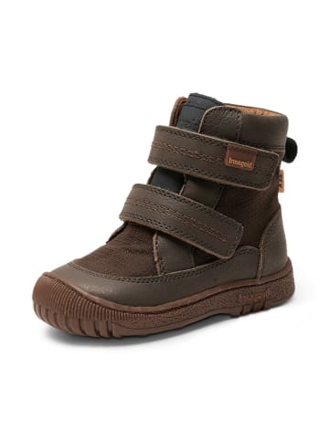 bisgaard Leder-Boots in Braun/ Anthrazit