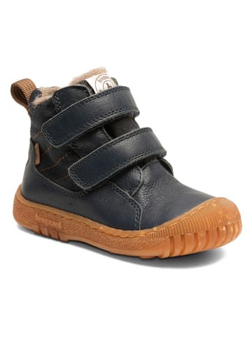 bisgaard Leder-Winterboots in Dunkelblau