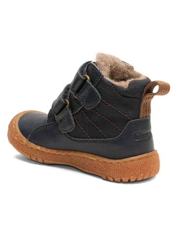 bisgaard Leder-Winterboots in Dunkelblau