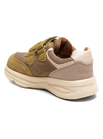 bisgaard Leder-Sneakers in Khaki