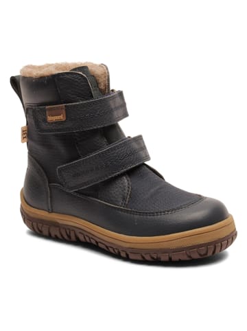 bisgaard Leder-Winterboots in Dunkelblau