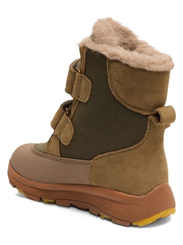 bisgaard Leder-Winterboots in Khaki