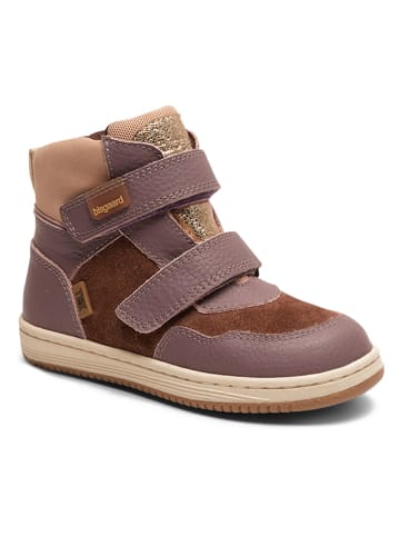 bisgaard Leder-Boots in Lila