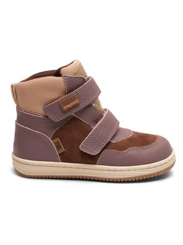 bisgaard Leder-Boots in Lila