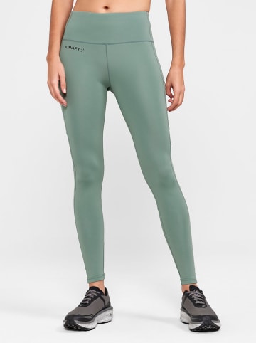 Craft Legginsy sportowe "ADV Essence" w kolorze zielonym