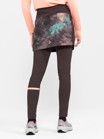 Craft Spódnica "ADV SubZ" w kolorze brązowym ze wzorem do biegania