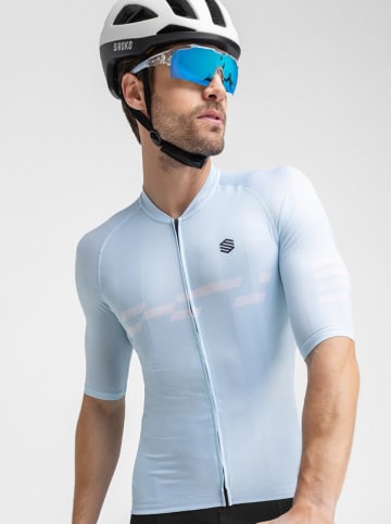 Siroko Fahrradtrikot "M3 Tetris" in Hellblau