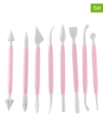 Zenker 8-częściowy zestaw w kolorze jasnoróżowo-białym do modelowania - dł. 16 cm