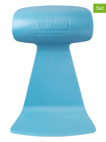 Fackelmann 2er-Set: Creme- und Teigverteiler in Hellblau - (L)10,9 cm