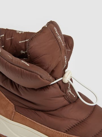 Pepe Jeans FOOTWEAR Botki zimowe "Kore Snow" w kolorze brązowym