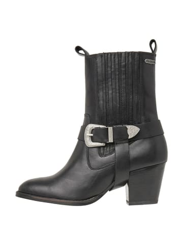 Pepe Jeans FOOTWEAR Leren enkellaarzen "Luna Rock" zwart