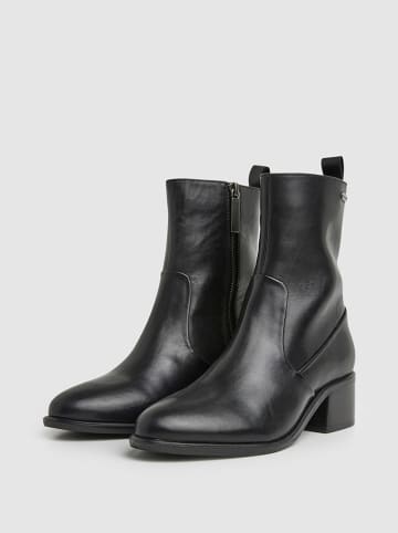 Pepe Jeans FOOTWEAR Leder-Stiefeletten "Bonnie Covert" in Schwarz