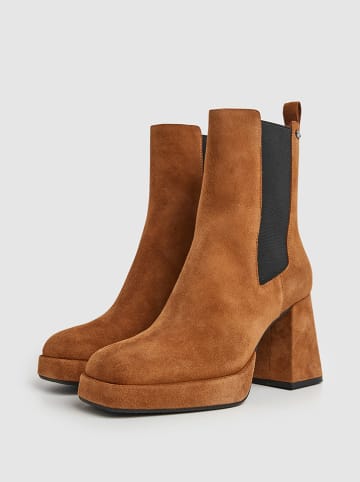 Pepe Jeans FOOTWEAR Leren enkellaarzen "Abba" lichtbruin