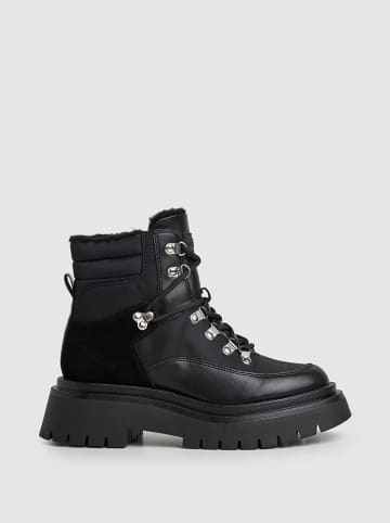 Pepe Jeans FOOTWEAR Leren boots "Queen Ice" zwart