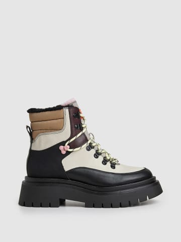 Pepe Jeans FOOTWEAR Boots "Queen Funny" in Creme/ Schwarz/ Beige