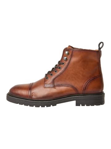 Pepe Jeans FOOTWEAR Leren boots "Logan" lichtbruin
