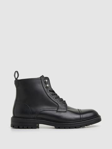 Pepe Jeans FOOTWEAR Leder-Boots "Logan" in Schwarz