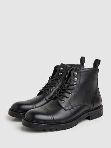 Pepe Jeans FOOTWEAR Leder-Boots "Logan" in Schwarz