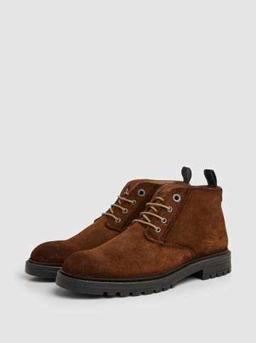 Pepe Jeans FOOTWEAR Leren boots "Logan" lichtbruin