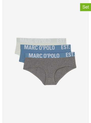 Marc O´Polo 3er-Set: Pantys in Grau/ Blau/ Creme
