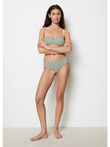 Marc O´Polo Biustonosz bikini w kolorze kremowo-ciemnozielonym