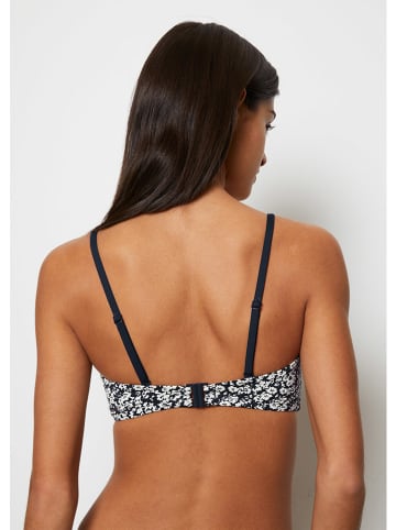 Marc O´Polo Bikini-Oberteil in Dunkelblau/ Weiß