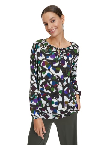 CARTOON Bluse in Dunkelblau/ Weiß