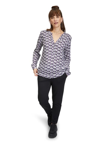 CARTOON Blouse wit/paars/grijs