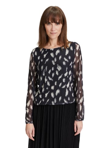 Betty Barclay Bluse in Dunkelblau/ Creme