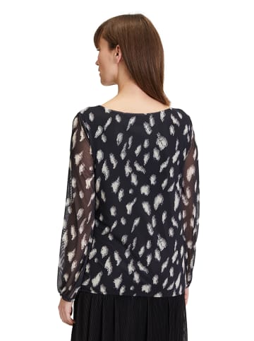 Betty Barclay Bluse in Dunkelblau/ Creme