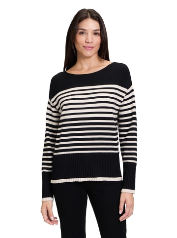 Betty Barclay Pullover in Schwarz/ Creme