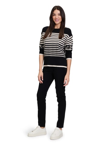 Betty Barclay Pullover in Schwarz/ Creme