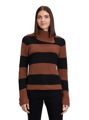 Betty Barclay Rollkragenpullover in Schwarz/ Braun