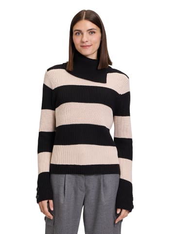 Betty Barclay Rollkragenpullover in Schwarz/ Sand
