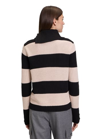 Betty Barclay Rollkragenpullover in Schwarz/ Sand