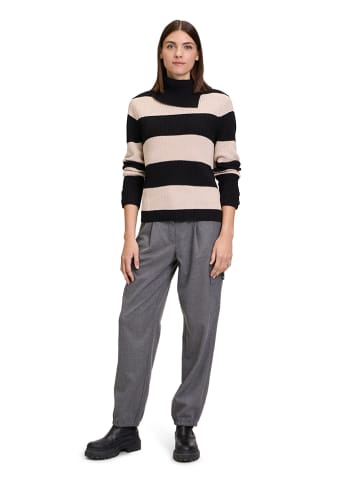 Betty Barclay Rollkragenpullover in Schwarz/ Sand