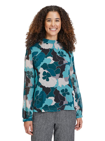 Betty Barclay Bluse in Petrol/ Schwarz