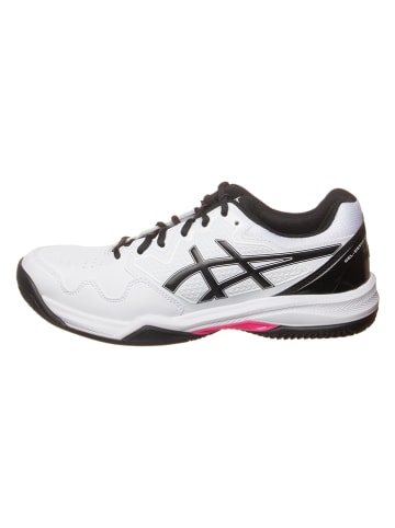 asics Buty "Dedicate 7 Clay" w kolorze biało-czarnym do tenisa